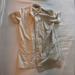 Everlane Canvas Utility Dress, 14, Cream NWOT